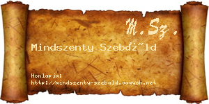 Mindszenty Szebáld névjegykártya